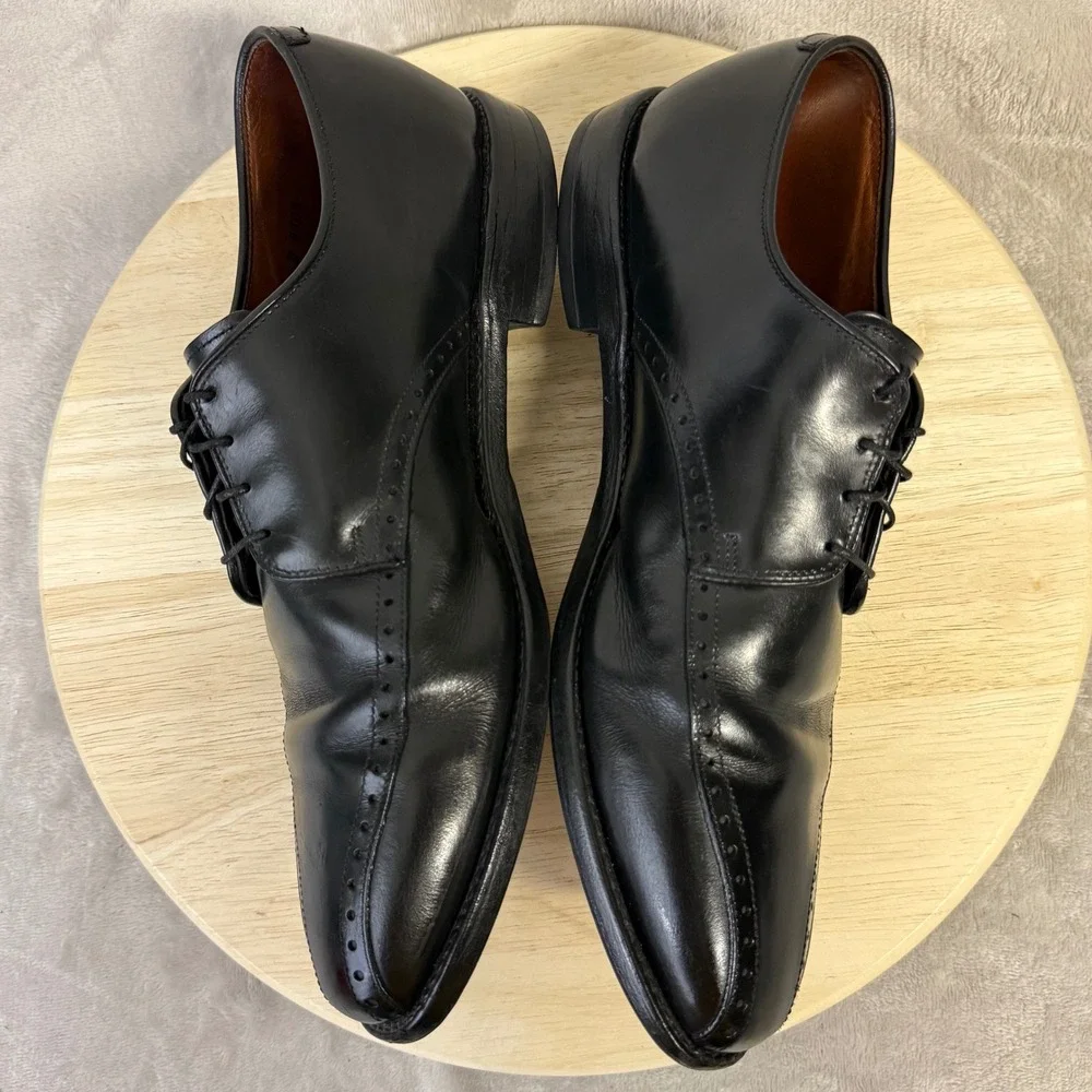 Allen Edmonds Wendell Black Leather Split Toe Derby Dress Shoes Mens 11 D 5708